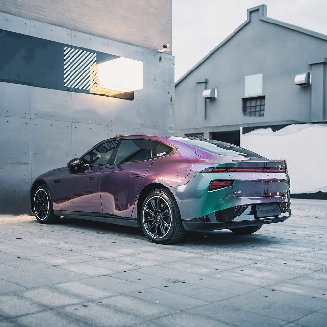 Gloss Metallic Green Galaxy Car Vinyl Wrap