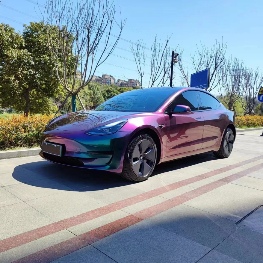 Gloss Metallic Green Galaxy Car Vinyl Wrap