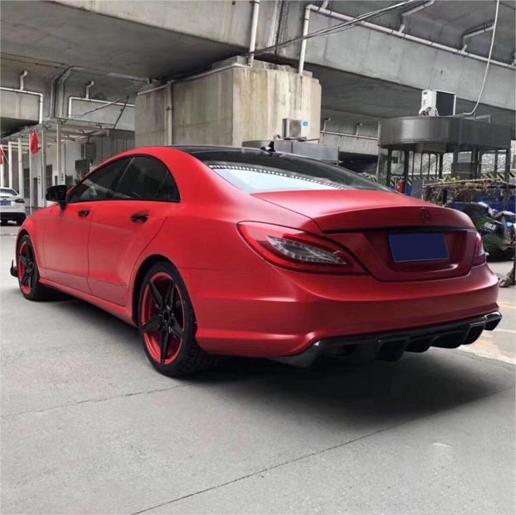 Matte Metallic Red Car Vinyl Wrap