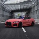 PET Gloss Coral Orange Car Vinyl Wrap