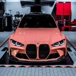 PET Gloss Coral Orange Car Vinyl Wrap
