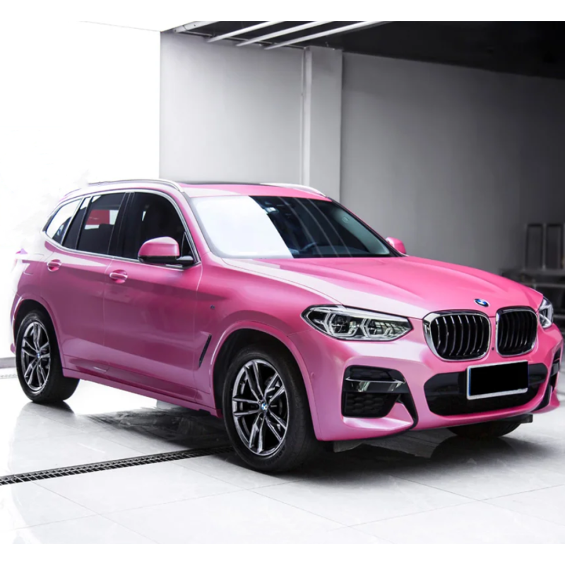 Gloss Metal Paint Shell Pink Car Vinyl Wrap