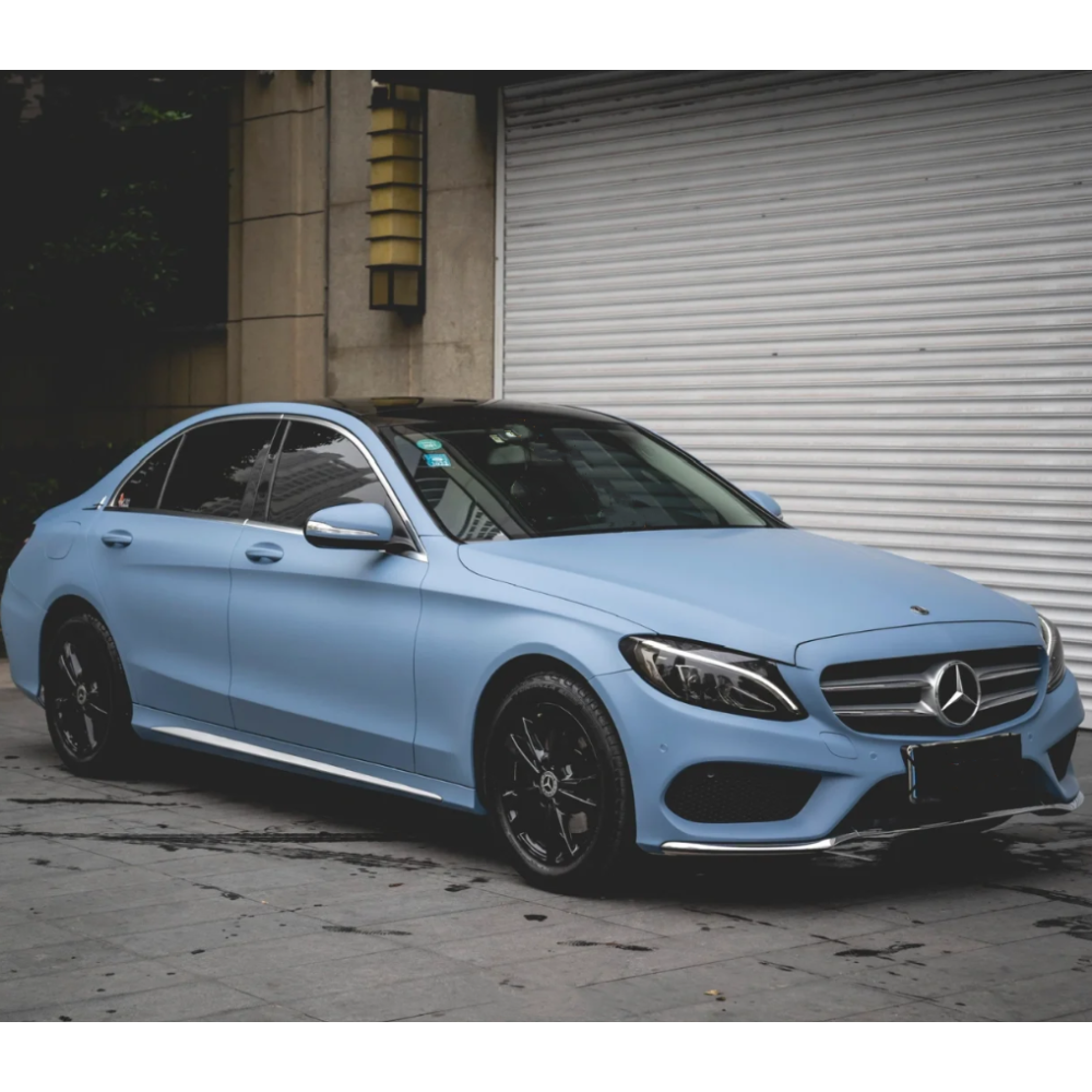 Matte Flat China Blue Car Vinyl Wrap 
