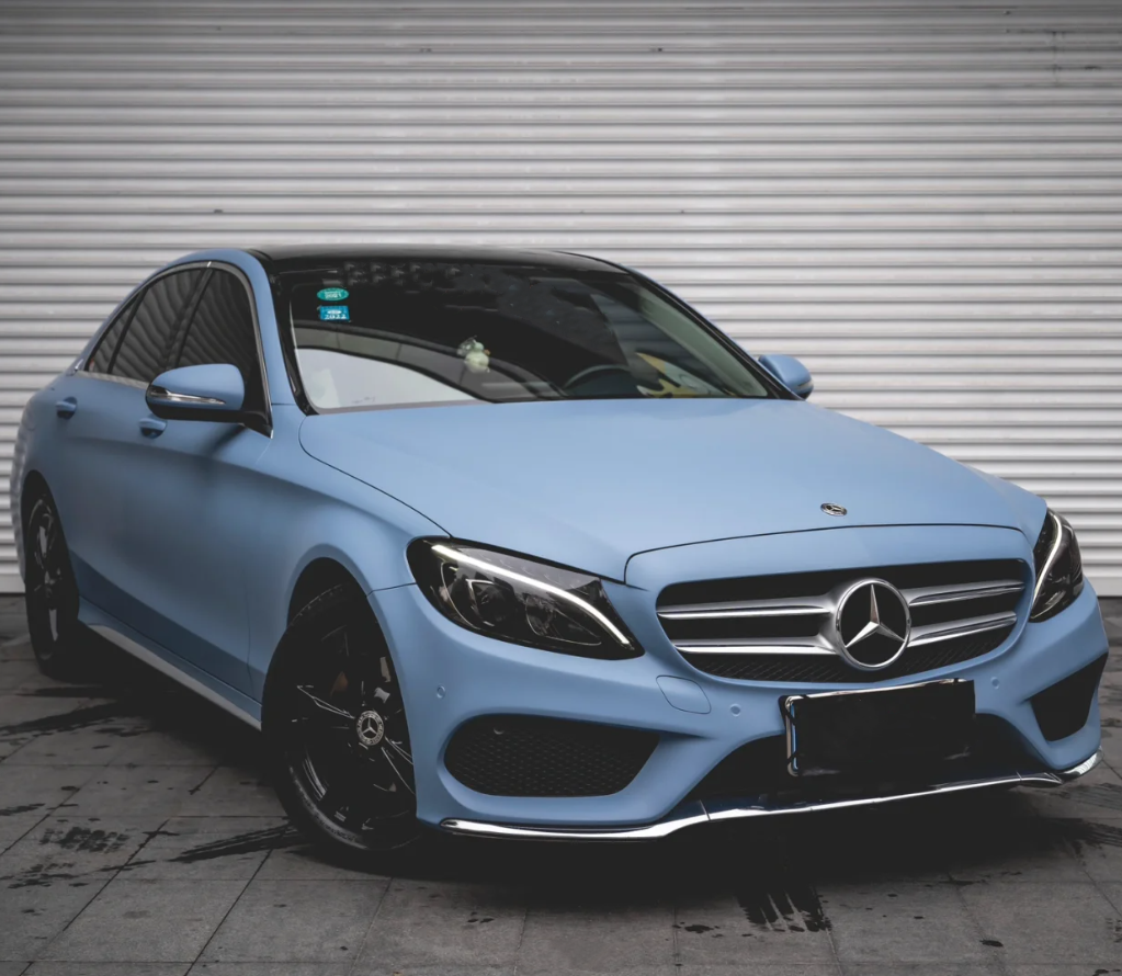 Matte Flat China Blue Car Vinyl Wrap 