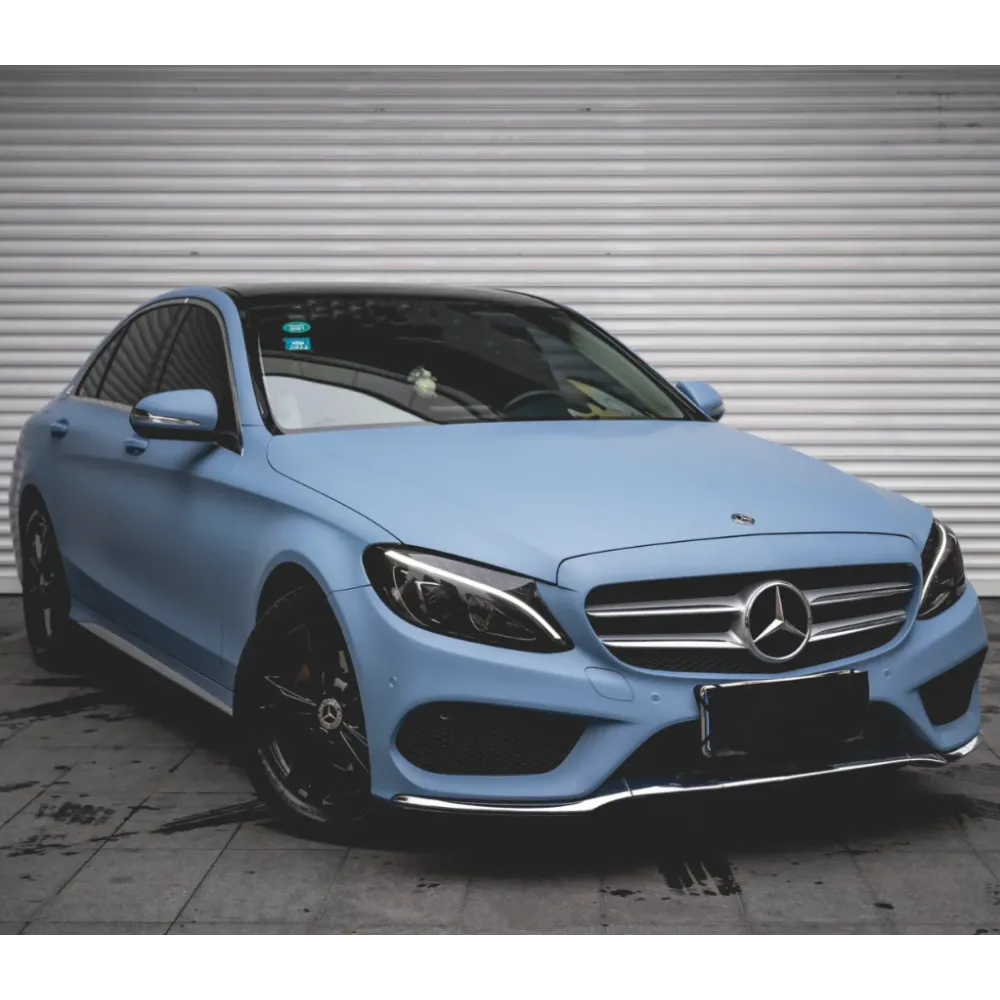 Matte Flat China Blue Car Vinyl Wrap 