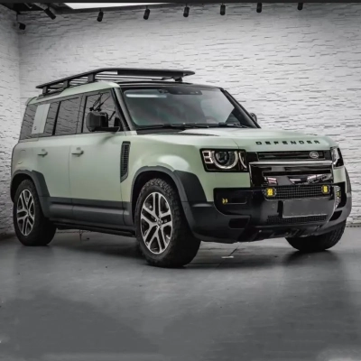 Matte Flat Light Khaki Green Car Vinyl Wrap  02