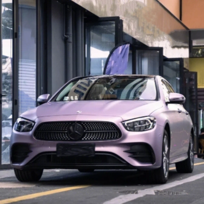 Matte Pink Purple Car Vinyl Wrap 02