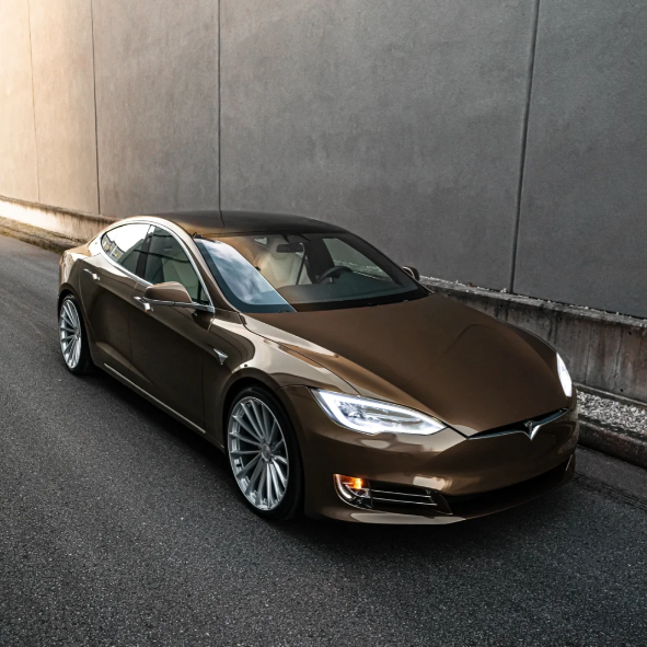 Gloss Heavy Metallic Brown Car Vinyl Wrap