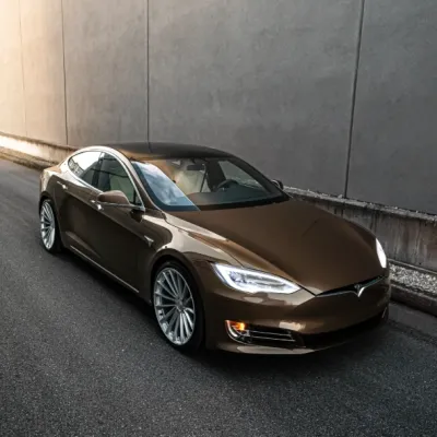 Gloss Heavy Metallic Brown Car Vinyl Wrap 02