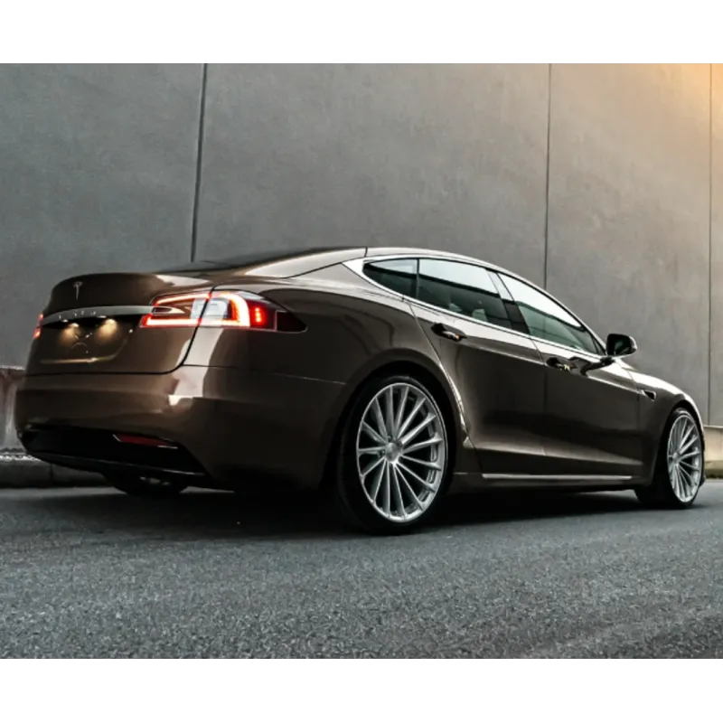 Gloss Heavy Metallic Brown Car Vinyl Wrap
