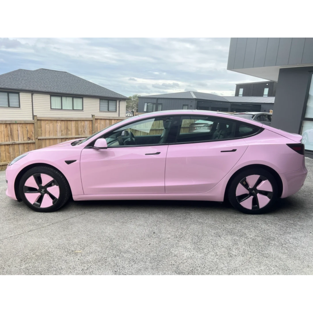 Gloss Aston Martin Vintage Pink Car Vinyl Wrap