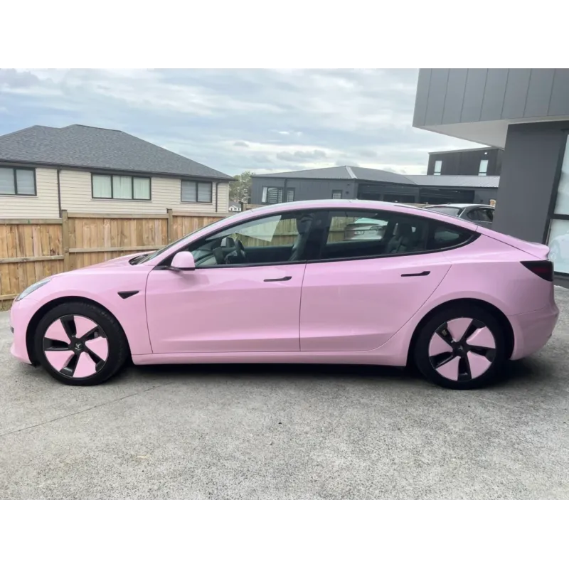 Gloss Aston Martin Vintage Pink Car Vinyl Wrap