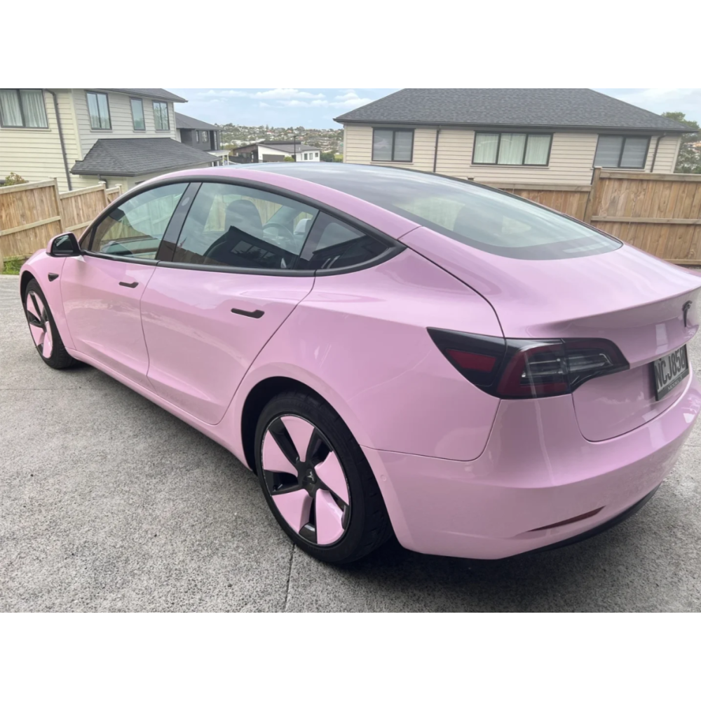 Gloss Aston Martin Vintage Pink Car Vinyl Wrap