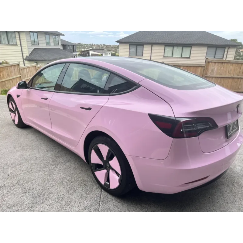 Gloss Aston Martin Vintage Pink Car Vinyl Wrap