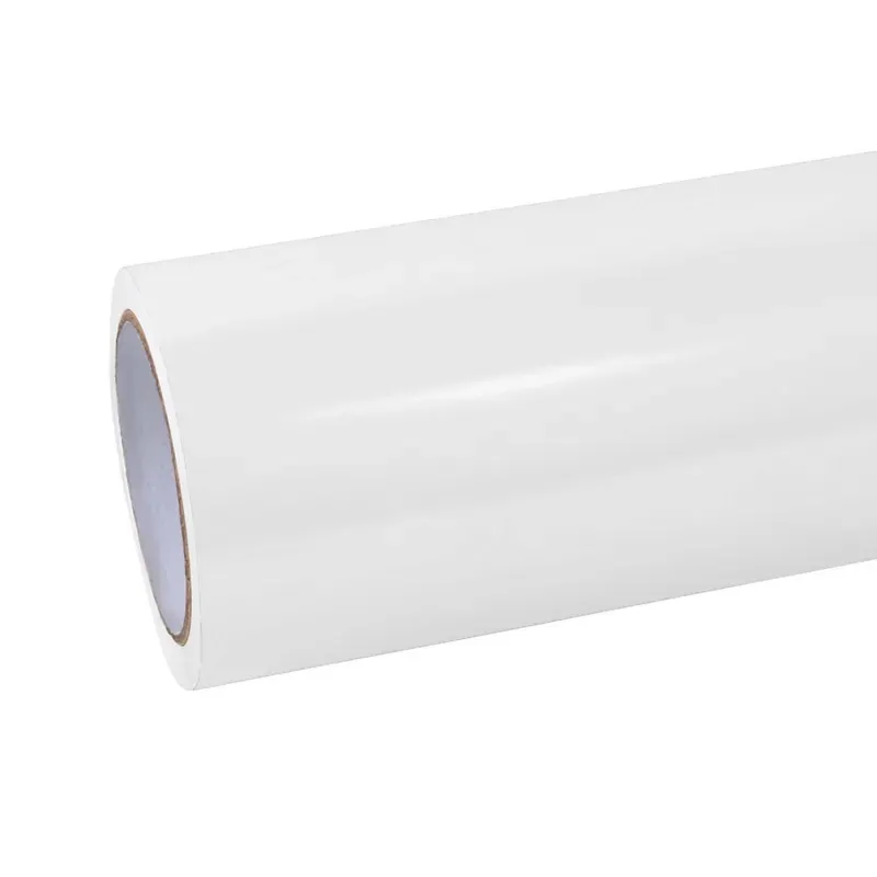Gloss Crescent White Car Vinyl Wrap