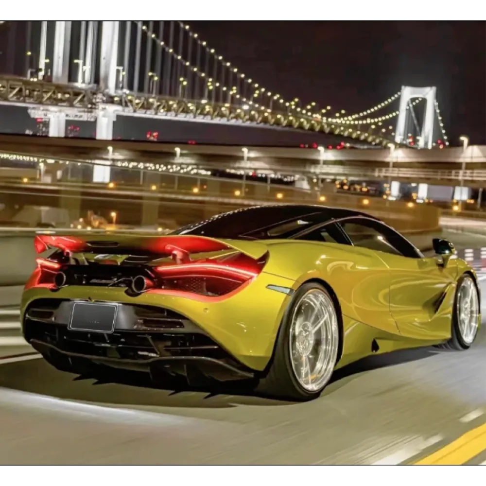 Super Bright Metallic Austin Yellow Car Vinyl Wrap