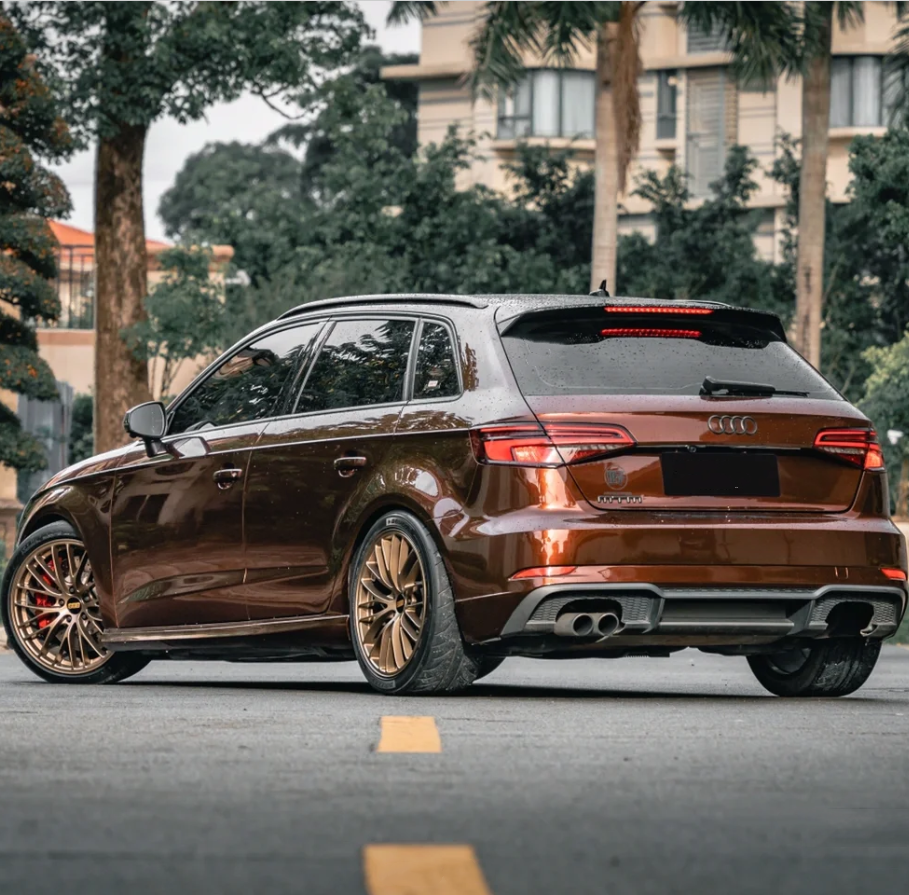 Gloss Metallic Porsche Terra Brown Car Vinyl Wrap