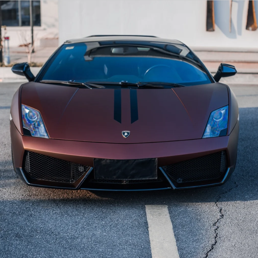 Matte Flat Coffee Brown Car Vinyl Wrap 