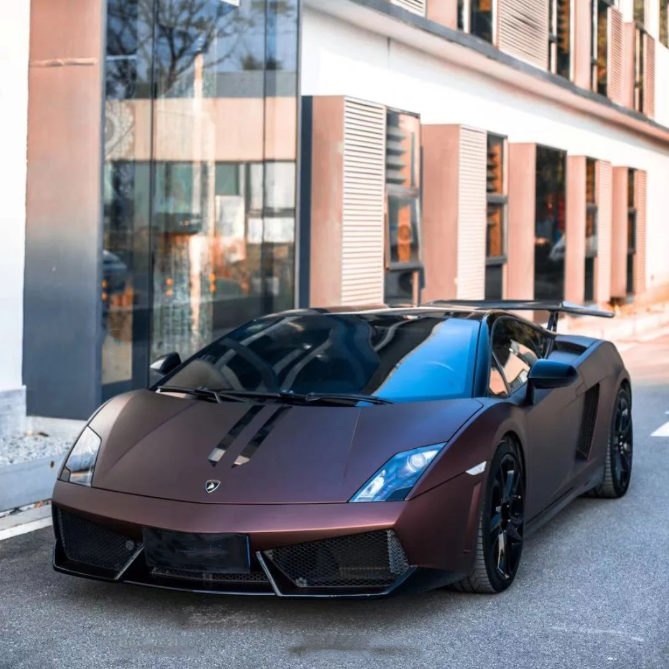 Matte Flat Coffee Brown Car Vinyl Wrap 