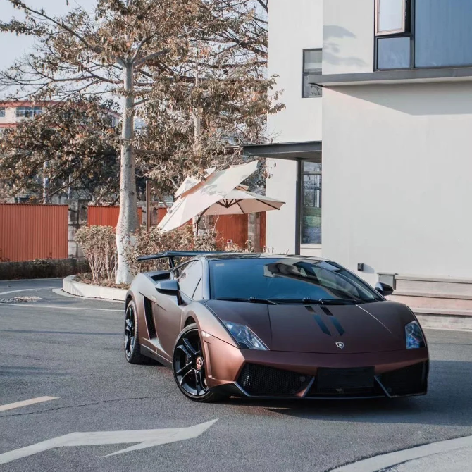 Matte Flat Coffee Brown Car Vinyl Wrap 