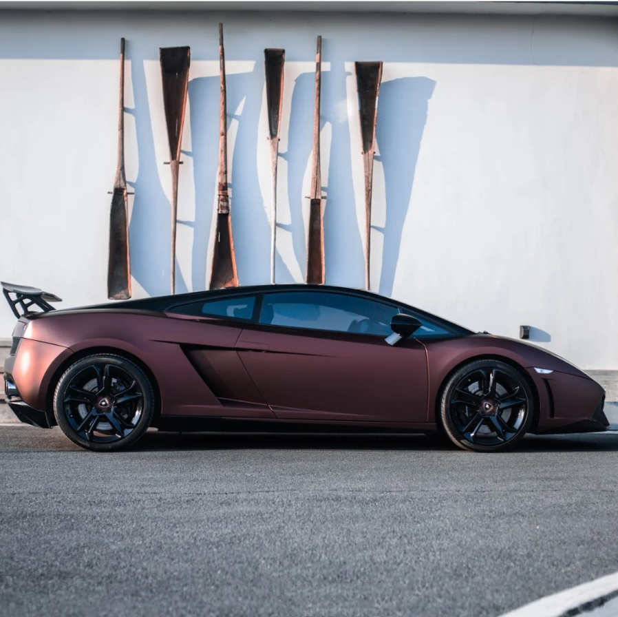 Matte Flat Coffee Brown Car Vinyl Wrap 