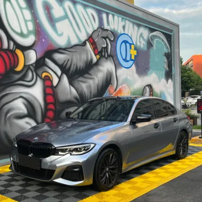 Gloss Iridum Silver Car Vinyl Wrap 02