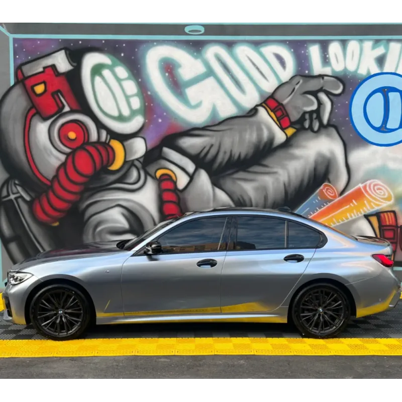 Gloss Iridum Silver Car Vinyl Wrap