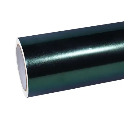 Gloss Aurora Diamant Green Car Vinyl Wrap 01