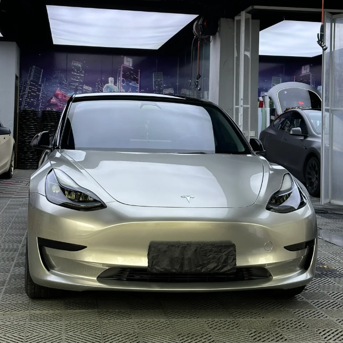 Gloss Chrome Champagne Gold Car Vinyl Wrap