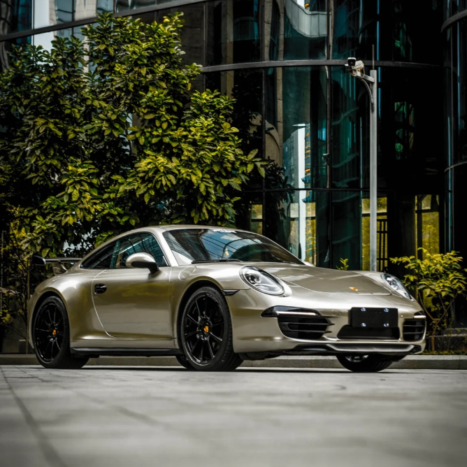 Gloss Chrome Champagne Gold Car Vinyl Wrap