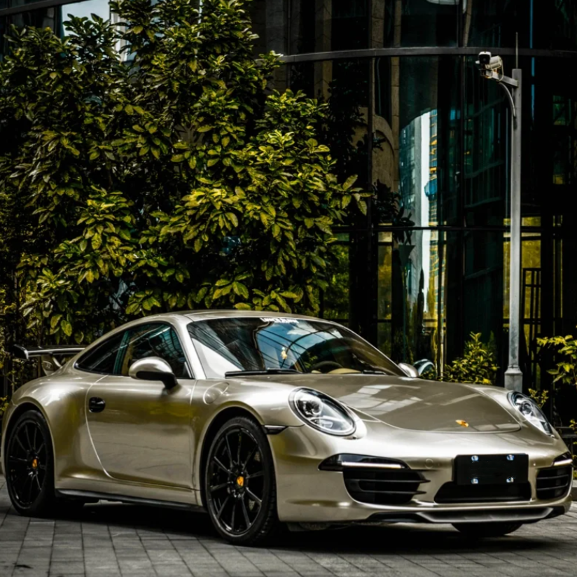 Gloss Chrome Champagne Gold Car Vinyl Wrap