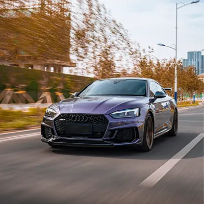 Gloss Grey Violet Car Vinyl Wrap 02