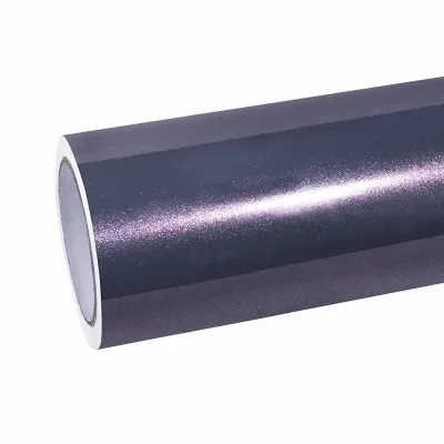 Gloss Grey Violet Car Vinyl Wrap 01