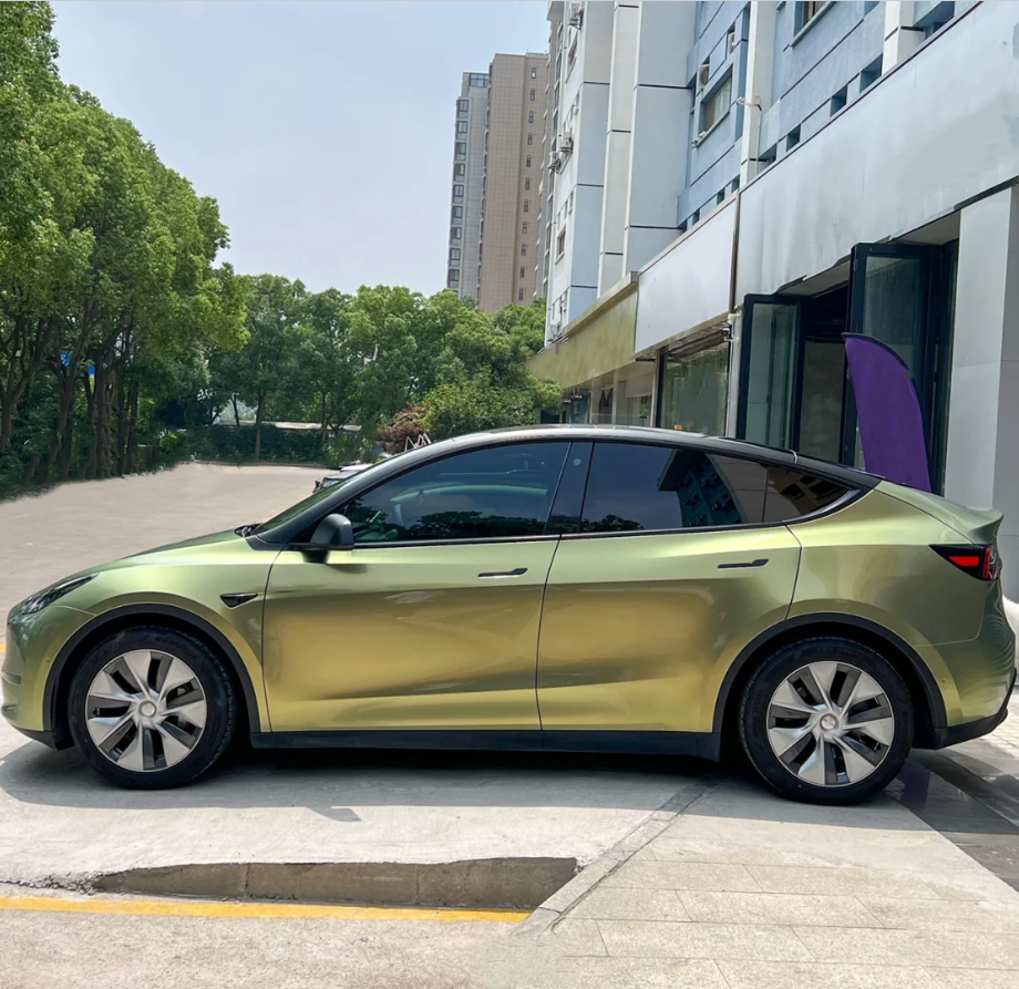 Gloss Urban Bamboo Green Car Vinyl Wrap