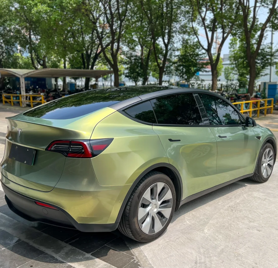 Gloss Urban Bamboo Green Car Vinyl Wrap