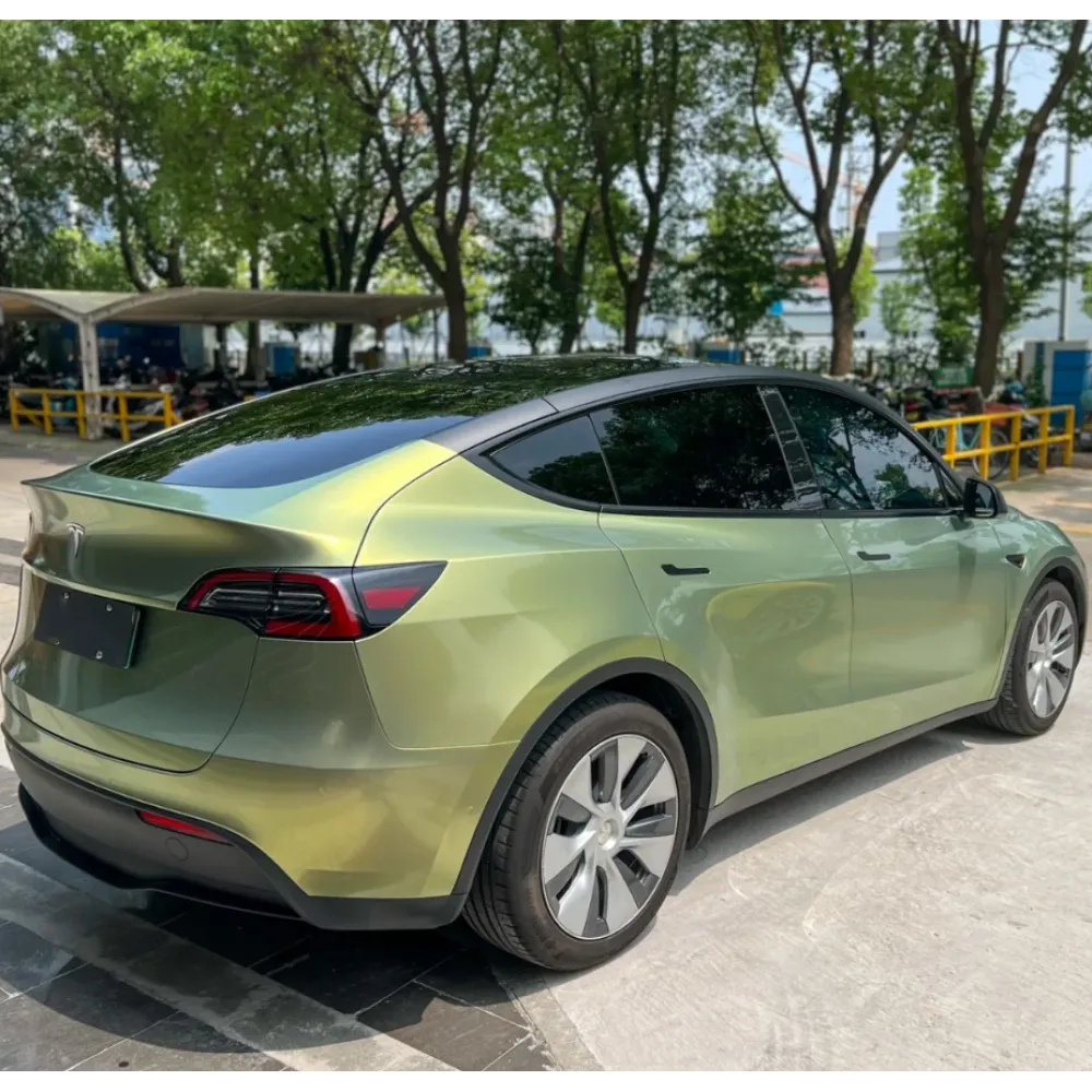 Gloss Urban Bamboo Green Car Vinyl Wrap