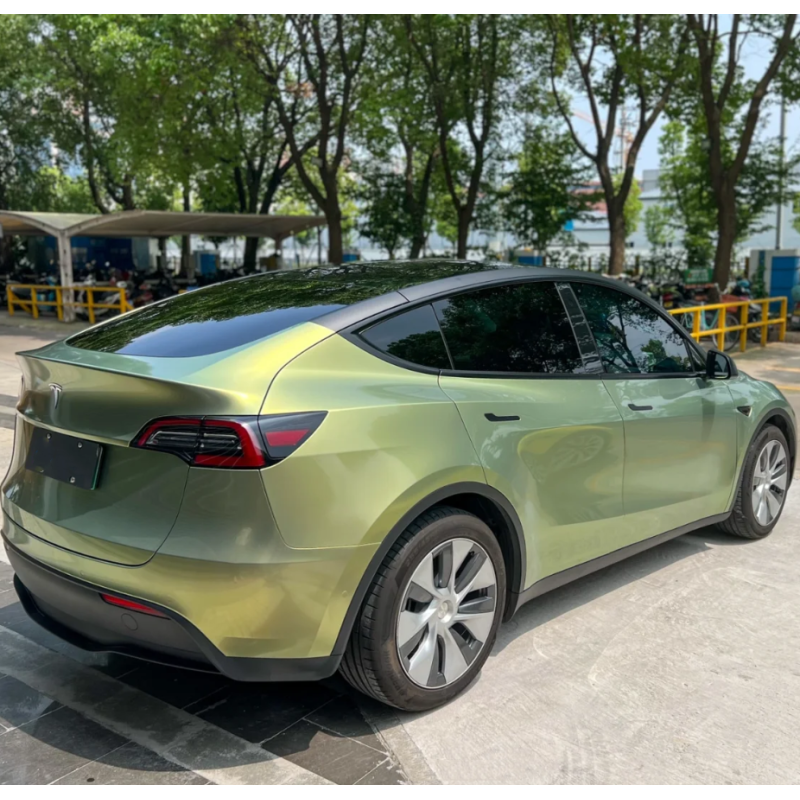 Gloss Urban Bamboo Green Car Vinyl Wrap