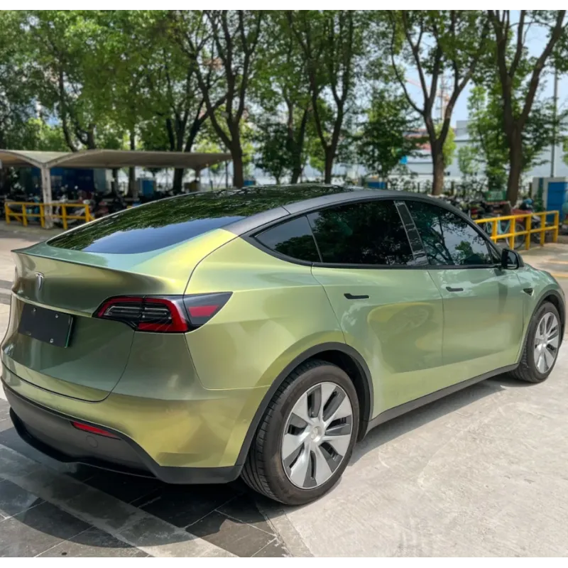 Gloss Urban Bamboo Green Car Vinyl Wrap