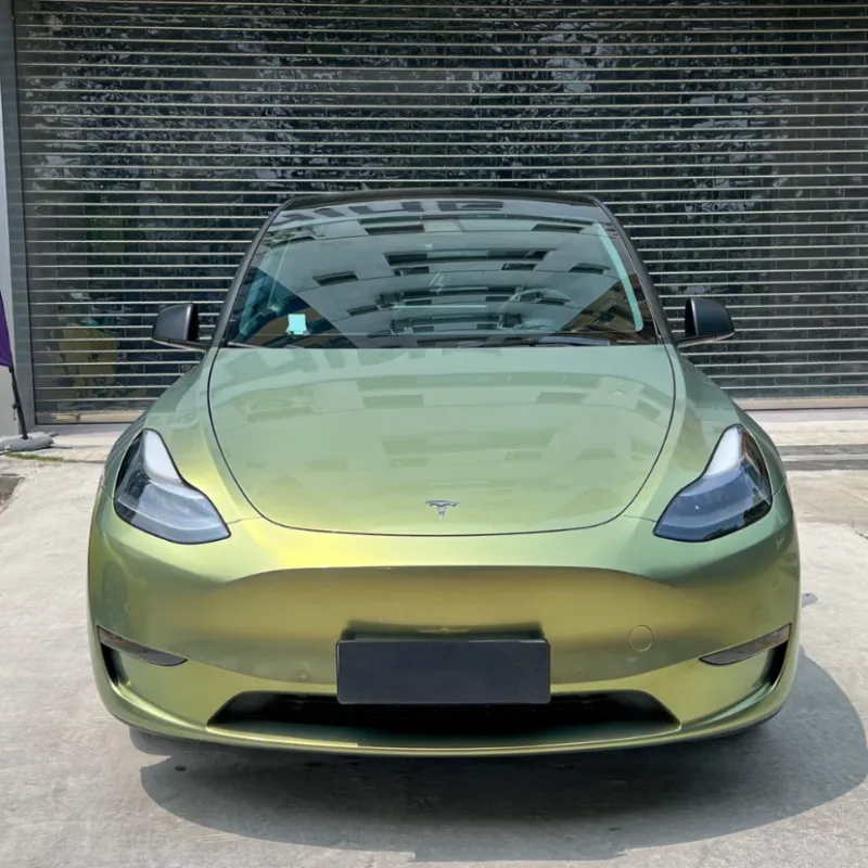Gloss Urban Bamboo Green Car Vinyl Wrap