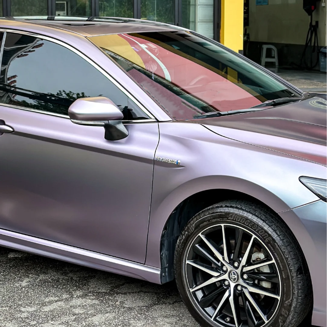 Matte Capri Purple Grey Car Vinyl Wrap