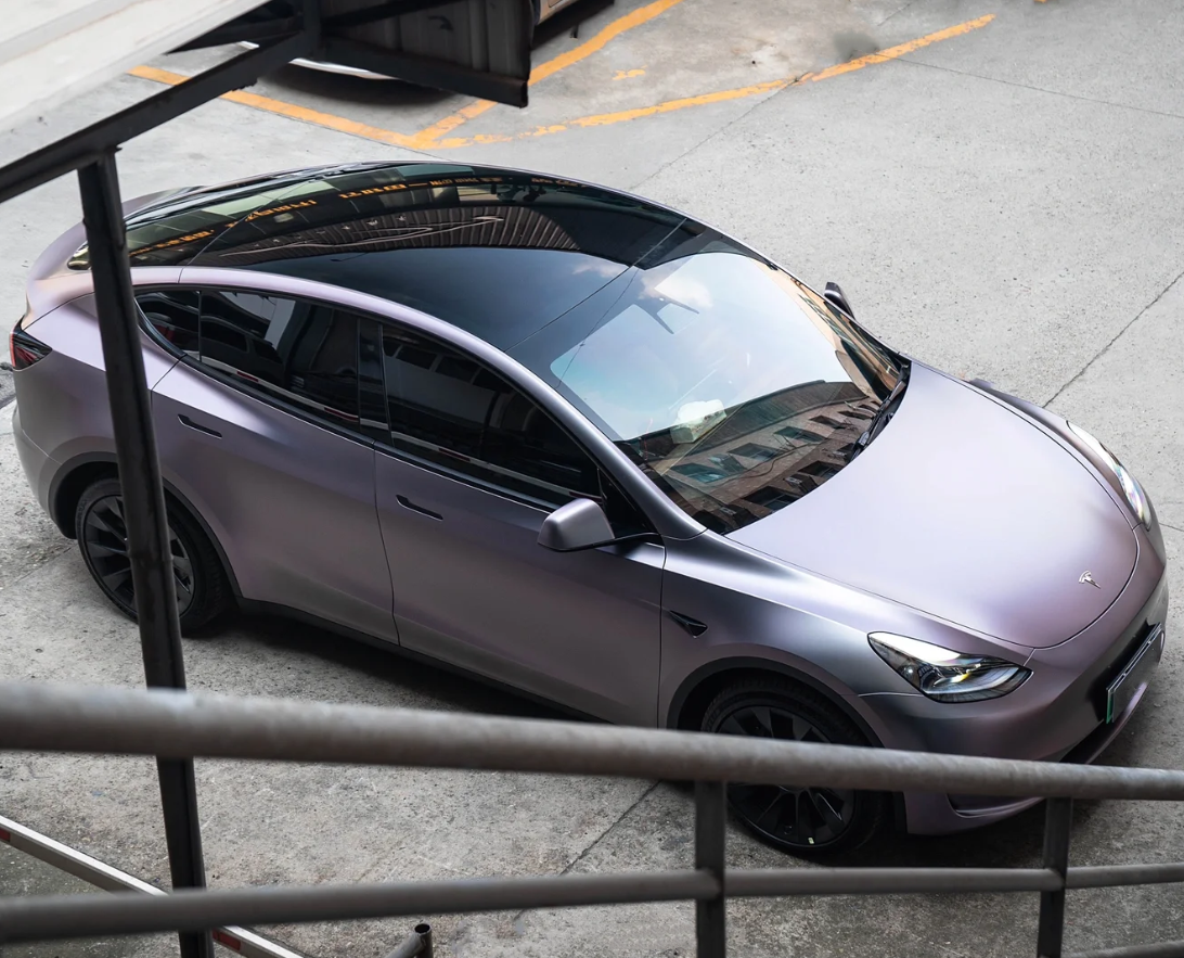 Matte Capri Purple Grey Car Vinyl Wrap