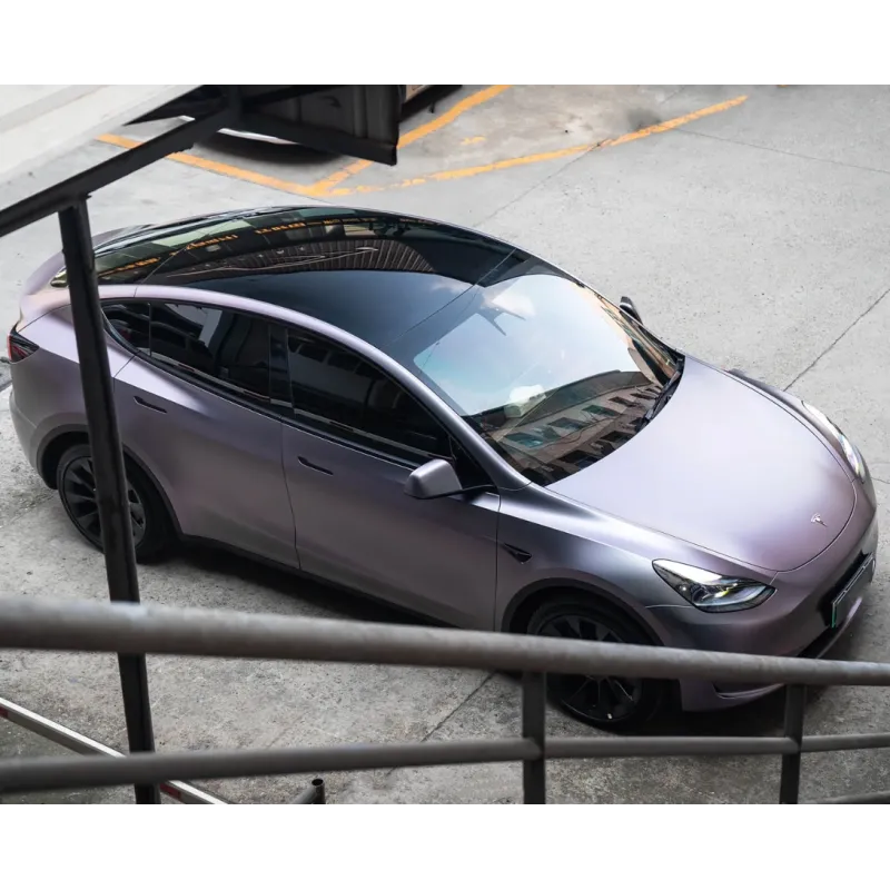 Matte Capri Purple Grey Car Vinyl Wrap