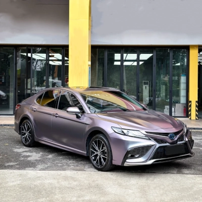 Matte Capri Purple Grey Car Vinyl Wrap 02