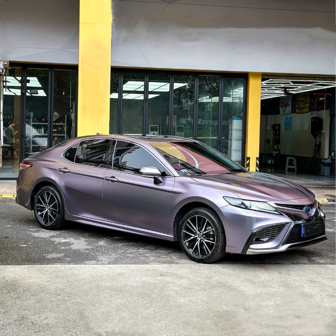 Matte Capri Purple Grey Car Vinyl Wrap