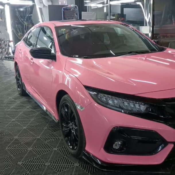 Quality Gloss Crystal Light Pink Car Vinyl Wrap For Sale ...