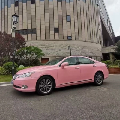 Gloss Crystal Light Pink Car Vinyl Wrap 02