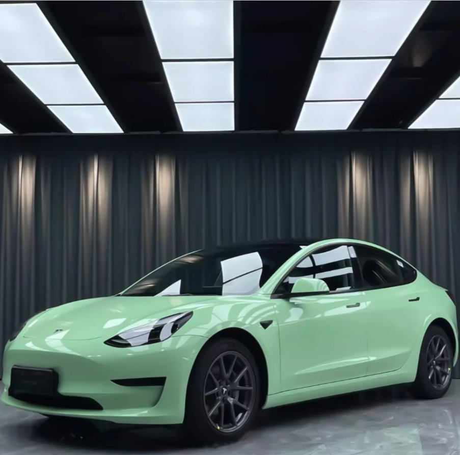 Gloss Moss Green Car Vinyl Wrap