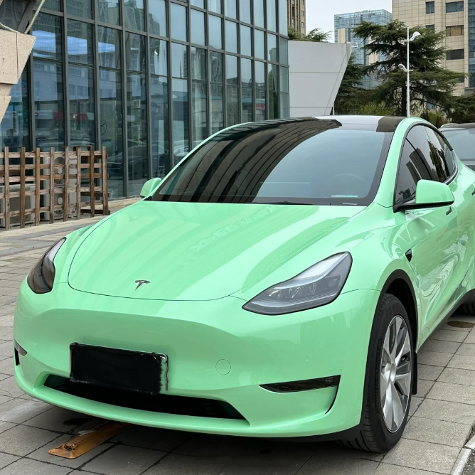 Gloss Moss Green Car Vinyl Wrap