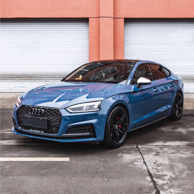 Porsche Gloss Neptune Blue Car Vinyl Wrap