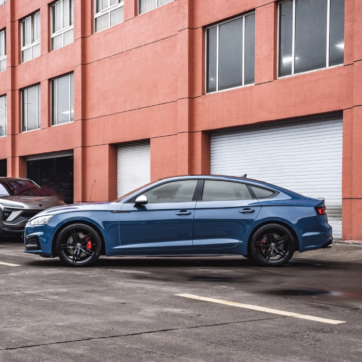 Porsche Gloss Neptune Blue Car Vinyl Wrap